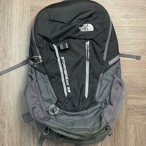 The North Face Stormbreak 35 Hiking Backpack Black Grey 35L Daypack Camping